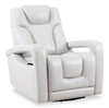 Fauteuil pivotant, coulissant et inclinable Kenzo de 35 po en similicuir - gris brouillard