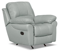  Fauteuil inclinable Kobe en cuir véritable - bleu