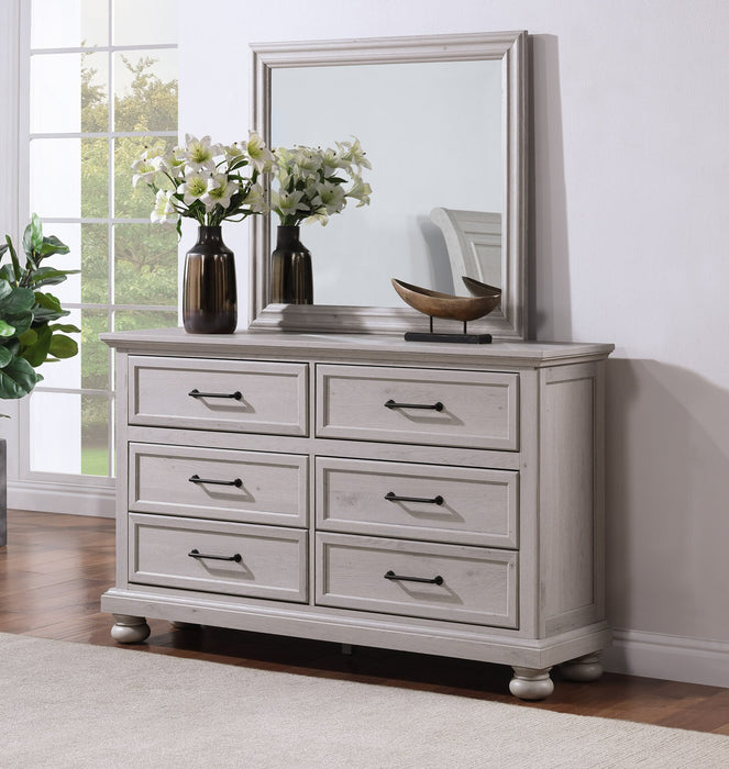 Miroir de commode de chambre à coucher Kylie, à fixer au meuble ou à suspendre au mur - sable