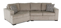  Sofa sectionnel de gauche Legend 2 pièces en chenille avec fauteuil enveloppant - platine