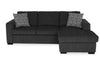 Sofa-lit sectionnel de droite Legend 2 pièces en chenille - poivre