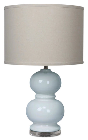 Lampe de table Mireille de Kort & Co. de 28 po en céramique, bleue et argentée