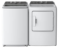  Laveuse à chargement par le haut de 4,3 pi³ et sécheuse électrique de 6,7 pi³ de Midea - blanches  