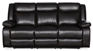 Sofa inclinable Nolan en tissu Leath-Aire - mûre