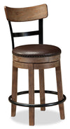 Tabouret pivotant Otis de hauteur comptoir - brun