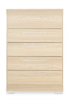 Commode verticale de chambre à coucher Riley de 31 po (L) x 46 po (H) à 5 tiroirs, fabriquée au Canada - naturelle