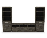  Meuble audio-vidéo Camden 3 pièces de 111.7 po avec rangement et système de gestion des câbles pour téléviseurs jusqu’à 65 po - chêne albâtre