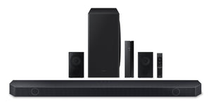 Barre de son Samsung à 9.1.2 canaux avec Dolby AtmosMD, DTS:X, Q-Symphonie et caisson d’extrêmes graves sans fil (HW-Q910D/ZC)