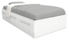Lit matelot Riley avec 3 tiroirs de rangement pour enfants, fabriqué au Canada, blanc - format lit simple