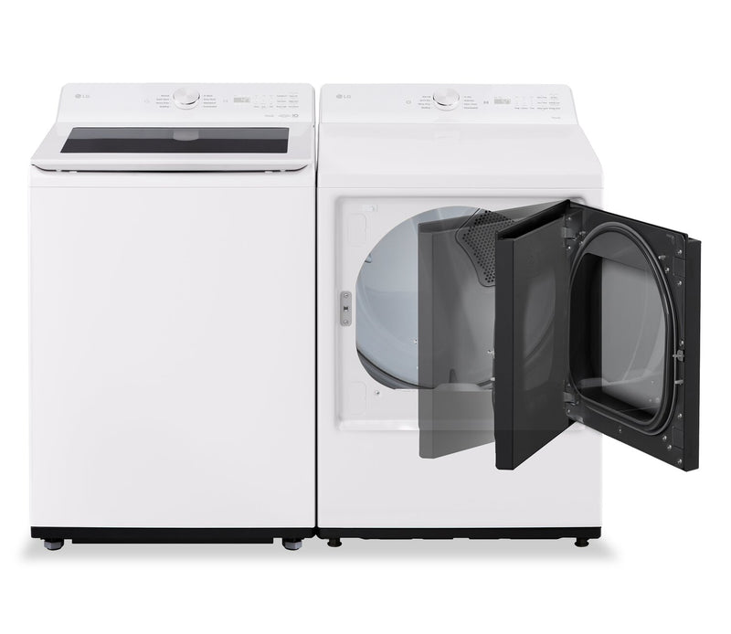 Laveuse intelligente à chargement par le haut LG 5,8 pi³ avec EasyUnload et sécheuse électrique LG 7,3 pi³ avec détection IA 