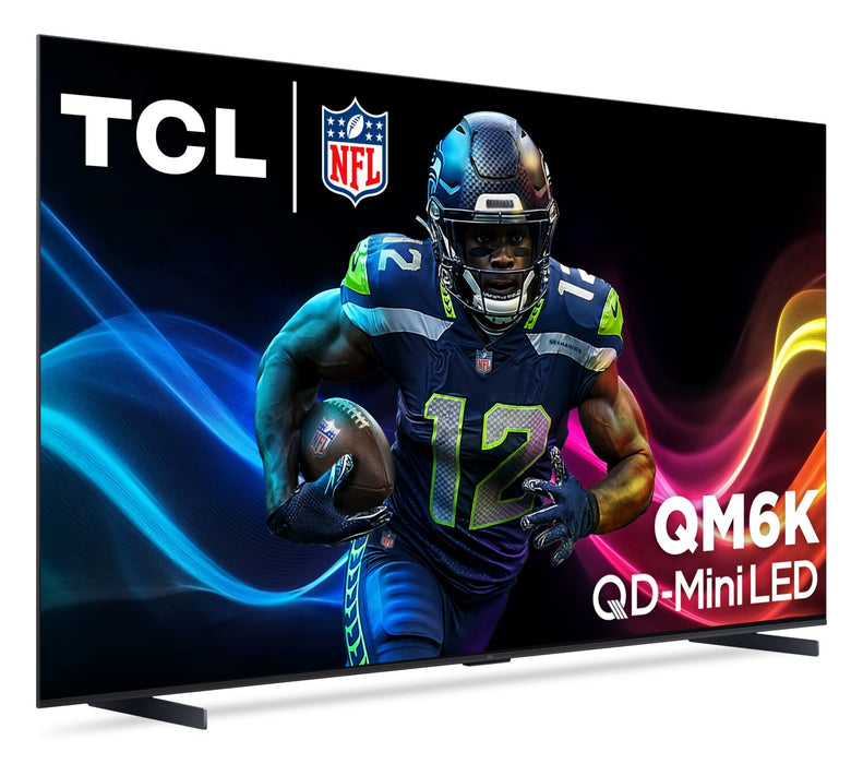 Téléviseur intelligent QLED TCL de série QM6K UHD 4K de 98 po avec Google TVMC et mini DEL QD (98QM6K)