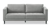 Sofa Metro de 78 po en tissu avec coussins de siège capitonnés et coussins de dossier réversibles - gris