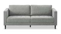  Sofa Metro de 78 po en tissu avec coussins de siège capitonnés et coussins de dossier réversibles - gris