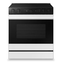  Cuisinière intelligente électrique encastrée Samsung de 6,3 pi³ avec caméra de four - verre blanc - …