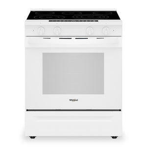 Cuisinière électrique Whirlpool de 5,3 pi3 avec friture à air et revêtement WipeCleanMC - blanc - YWSES7530RW