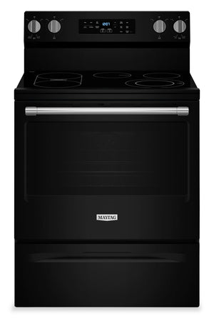 Cuisinière électrique Maytag de 5,3 pi3 et de 30 po avec friture à air sans préchauffage - noire - YMFES6030RB