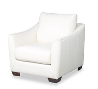  Fauteuil Royce en cuir véritable - ivoire