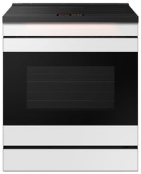  Cuisinière intelligente à induction encastrée Samsung de 6,3 pi³ avec caméra de four - verre blanc -…