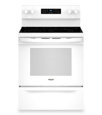  Cuisinière électrique Whirlpool de 5,3 pi3 avec friture à air sans préchauffage - blanche - YWFES5030RW 