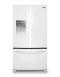  Réfrigérateur Whirlpool de 36 po et de 25 pi³ à portes françaises avec distributeur d’eau et de glaçons - WRFF3436RW 