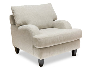 Fauteuil Nofia en chenille - lin 