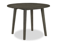  Table de salle à manger ronde Bryn de 42 po avec abattant - gris foncé