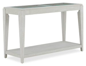 Table de salon Vida 47,5 po en bois massif avec tablette - sable