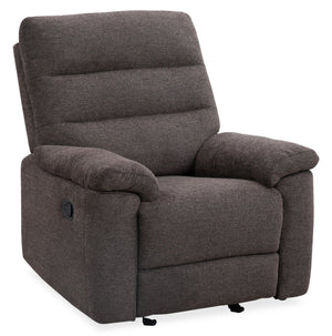 Fauteuil inclinable Jasper de 37 po en tissu de chenille - brun