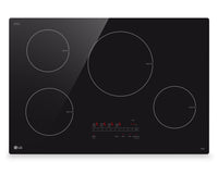  Surface de cuisson à induction LG de 30 po à 4 éléments - vitrocéramique noire - CBIH3013BE