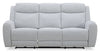 Sofa à inclinaison électrique Reign de 87 po en tissu gris pierre Bronco avec port USB