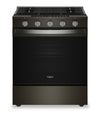 Cuisinière à gaz Whirlpool de 5 pi3 avec friture à air et revêtement WipeCleanMC - acier inoxydable noir - WSGS7530RV