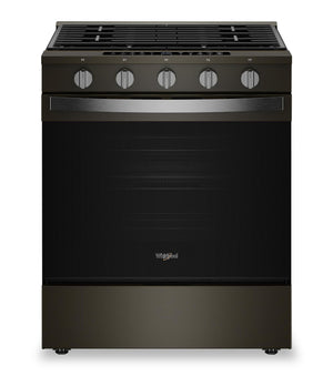 Cuisinière à gaz Whirlpool de 5 pi3 avec friture à air et revêtement WipeCleanMC - acier inoxydable noir - WSGS7530RV