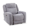 Fauteuil à inclinaison électrique Atlantis de 38 po en tissu gris tourterelle avec port USB 