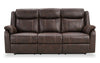 Sofa inclinable Lucas de 81 po en tissu de suédine - brun