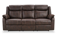  Sofa inclinable Lucas de 81 po en tissu de suédine - brun