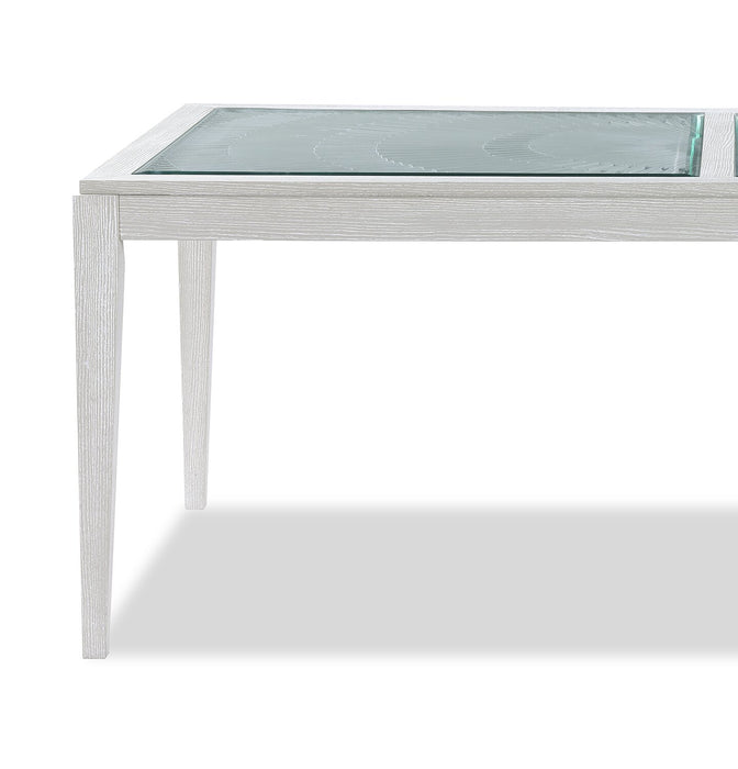 Table de salle à manger Vida de 78 po (L) avec incrustations en verre - sable