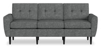  Sofa modulaire BLOK de Scott Living de 88,97 po en tissu gris acier avec accoudoirs évasés et coussins réversibles