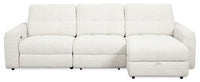  Sofa sectionnel modulaire de droite Elevate de Scott Living 3 pièces de 115 po en tissu de chenille avec fauteuil long - beige