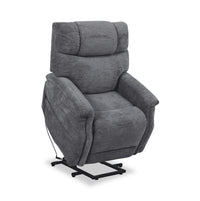  Fauteuil basculeur à inclinaison électrique Claire de 34 po en tissu de chenille - gris granite