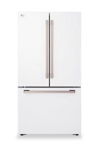  Réfrigérateur intelligent LG Studio de 27 pi3 et de 36 po de profondeur comptoir MAXMCà portes françaises - essence blanche - SRFB27W3 