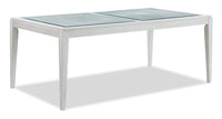  Table de salle à manger Vida de 78 po (L) avec incrustations en verre - sable