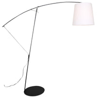  Lampe à pied arquée Charley de 85,5 po en métal noir