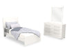 Ensemble de chambre à coucher Riley 5 pièces avec lit simple - blanc
