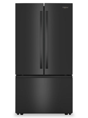 Réfrigérateur Whirlpool de 36 po et de 30,5 pi³ à portes françaises avec distributeur d’eau interne - noir - WRFF3336SB