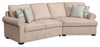 Sofa sectionnel enveloppant de droite Haven de Scott Living 2 pièces en tissu de chenille - taupe