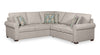 Sofa-lit sectionnel de droite Haven de Scott Living 3 pièces en tissu de chenille gris