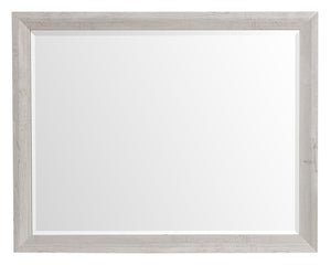 Miroir de commode de chambre à coucher Lark - blanc rustique