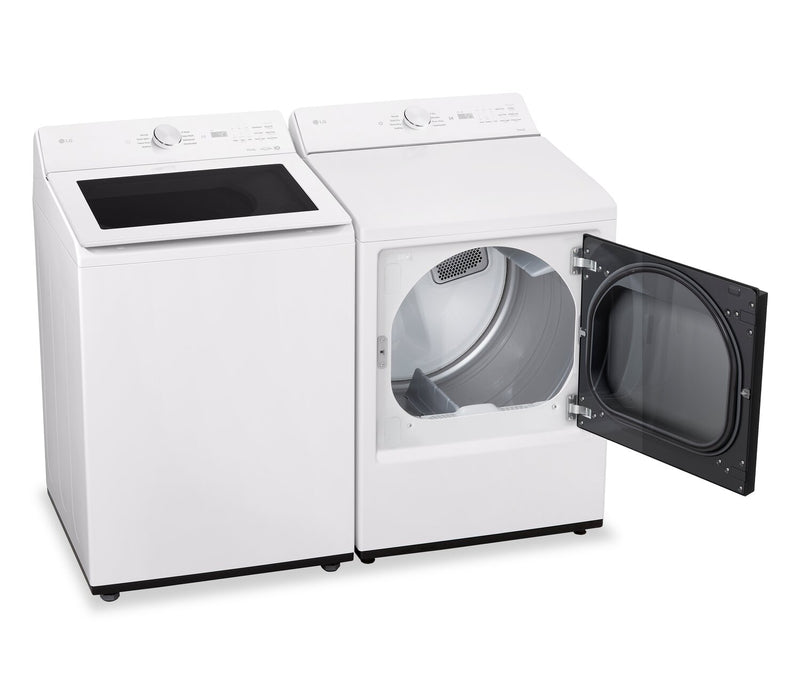 Laveuse intelligente à chargement par le haut LG 5,8 pi³ avec EasyUnload et sécheuse électrique LG 7,3 pi³ avec détection IA 