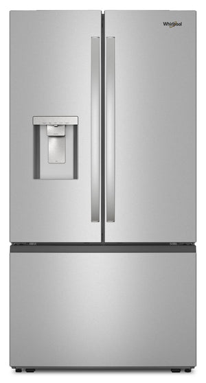 Réfrigérateur Whirlpool de 36 po et de 30 pi3 à portes françaises avec machine à glaçons double - acier inoxydable - WRFF3736SZ 