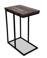 Table Pia de 18 po en forme de C avec dessus extensible - brune